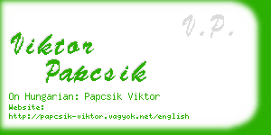 viktor papcsik business card